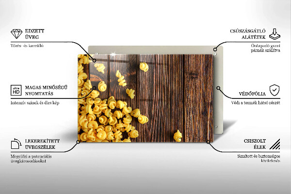 Tvrdené sklo za varnú dosku Cestoviny na stole