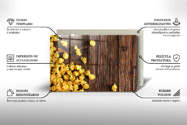 Tvrdené sklo za varnú dosku Cestoviny na stole