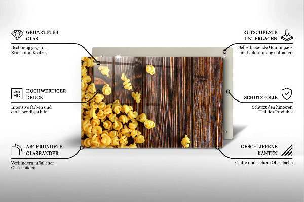 Tvrdené sklo za varnú dosku Cestoviny na stole