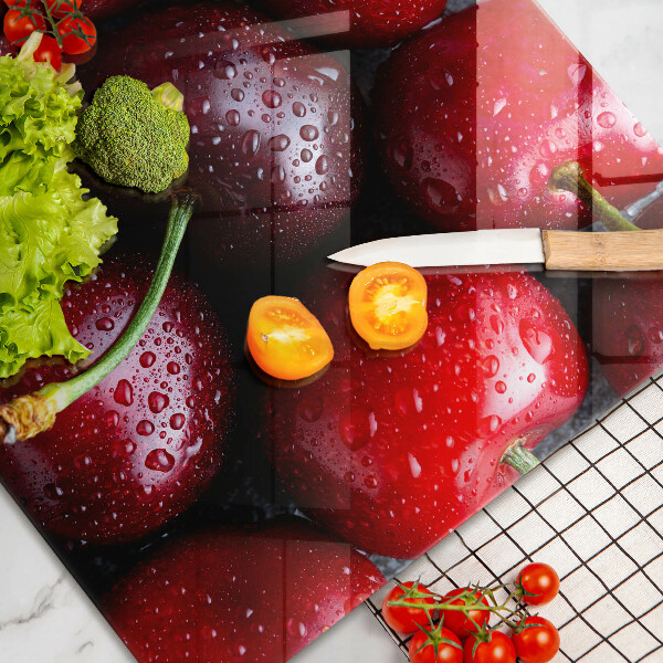 Tvrdené sklo za varnú dosku Detailný záber na čerešne