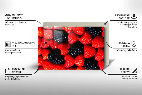 Tvrdené sklo za varnú dosku Maliny a černice