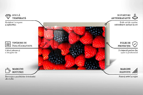 Tvrdené sklo za varnú dosku Maliny a černice