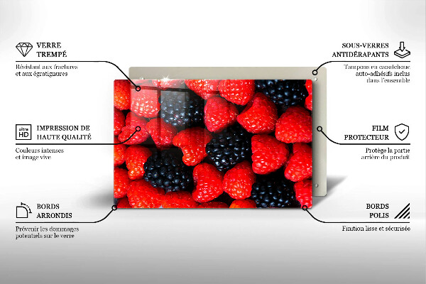 Tvrdené sklo za varnú dosku Maliny a černice