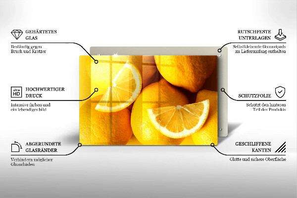 Tvrdené sklo za varnú dosku Šťavnaté citróny