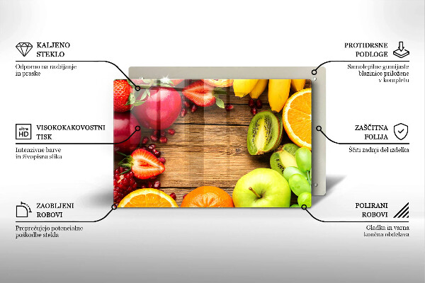 Tvrdené sklo za varnú dosku Čerstvé ovocie