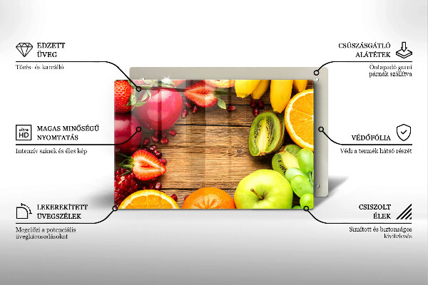 Tvrdené sklo za varnú dosku Čerstvé ovocie