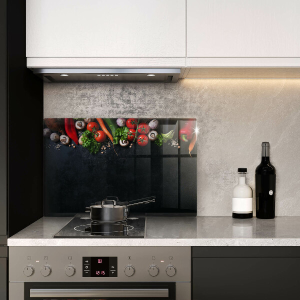 Tvrdené sklo za varnú dosku Farebná zelenina