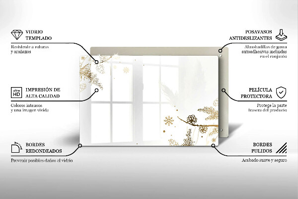 Tvrdené sklo za varnú dosku Zimné dekorácie