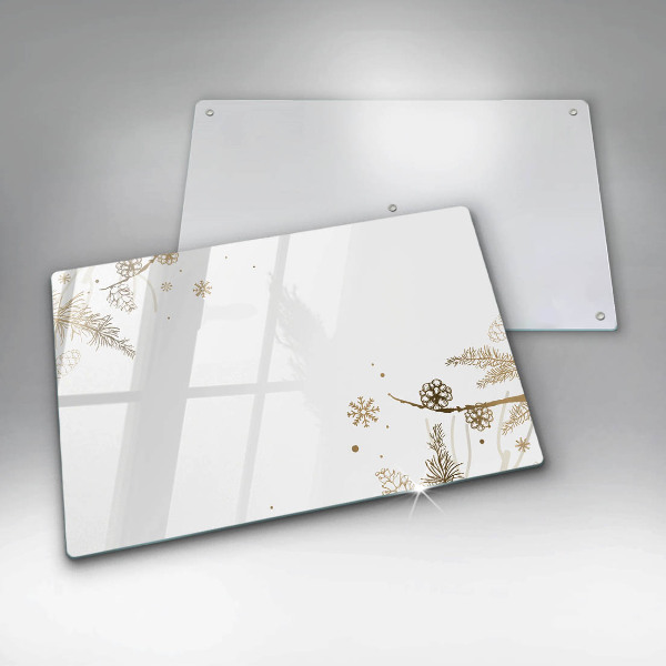 Tvrdené sklo za varnú dosku Zimné dekorácie