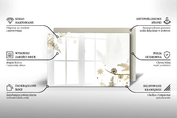 Tvrdené sklo za varnú dosku Zimné dekorácie