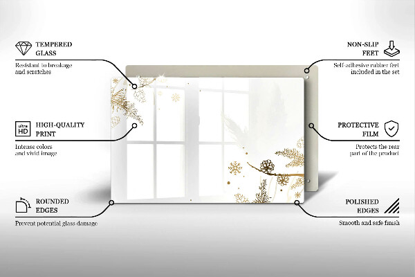 Tvrdené sklo za varnú dosku Zimné dekorácie