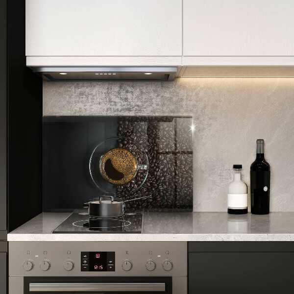 Sklo za varnú dosku Káva a fazuľa