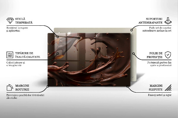 Sklo za varnú dosku Tekutá čokoláda