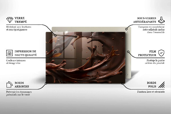 Sklo za varnú dosku Tekutá čokoláda