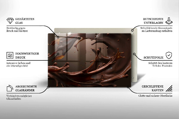 Sklo za varnú dosku Tekutá čokoláda