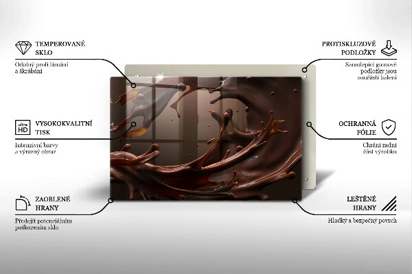 Sklo za varnú dosku Tekutá čokoláda