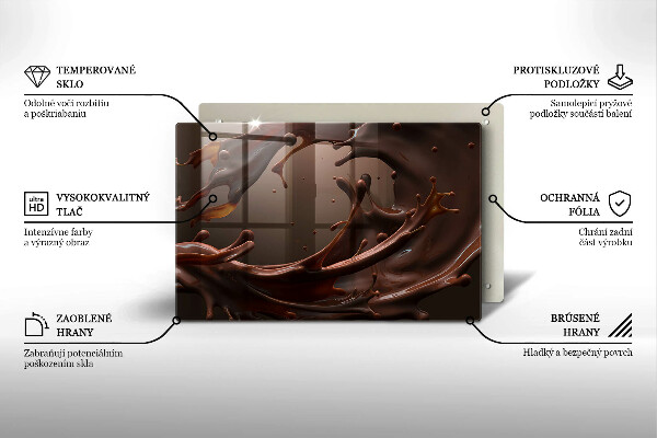 Sklo za varnú dosku Tekutá čokoláda