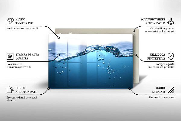 Krycia doska na sporák Modrá voda