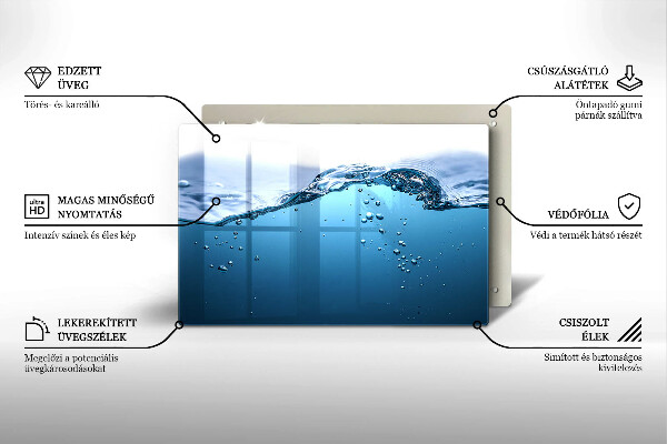 Krycia doska na sporák Modrá voda