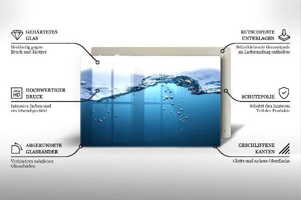 Krycia doska na sporák Modrá voda