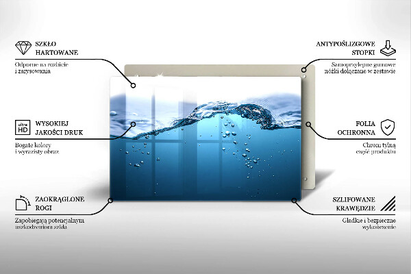 Krycia doska na sporák Modrá voda