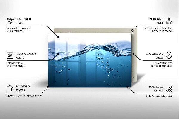 Krycia doska na sporák Modrá voda