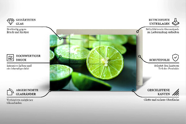 Krycia doska na sporák Limetkový citrus