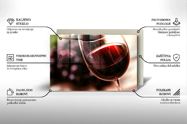 Krycia doska na sporák Pohárik červeného vína