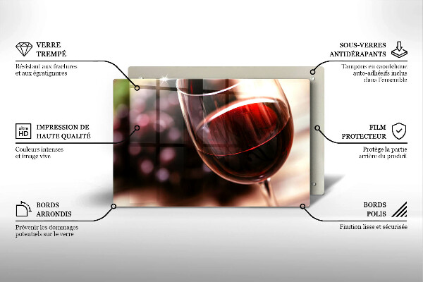 Krycia doska na sporák Pohárik červeného vína