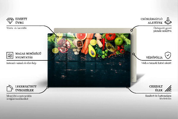 Krycia doska na sporák Ovocie a zelenina