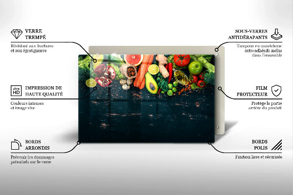 Krycia doska na sporák Ovocie a zelenina