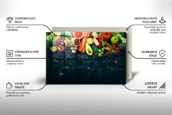 Krycia doska na sporák Ovocie a zelenina