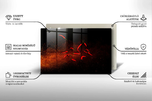 Krycia doska na sporák Horúce čili papričky