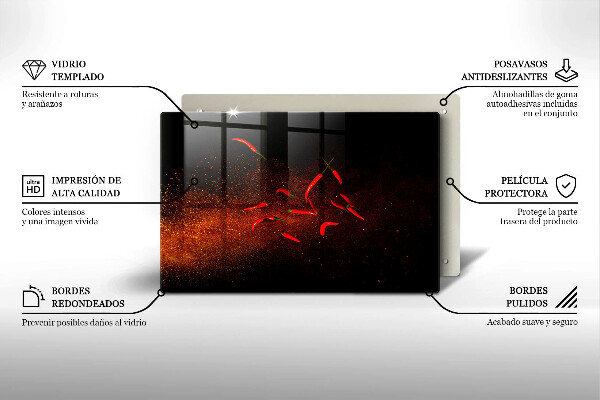 Krycia doska na sporák Horúce čili papričky