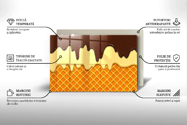 Krycia doska na sporák Ilustrácia kornútok zmrzliny