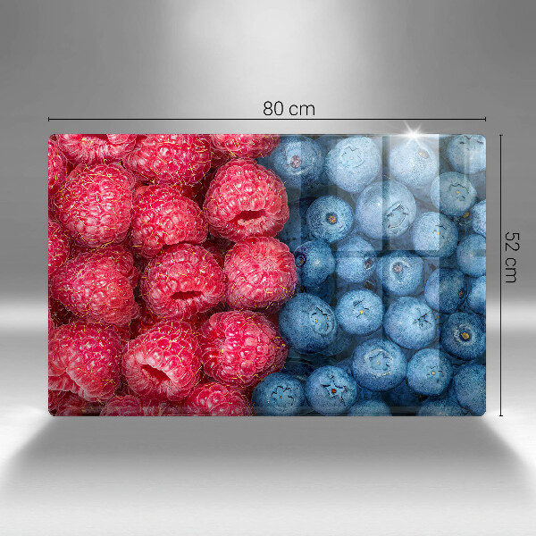 Krycia doska na sporák Plody maliny a čučoriedky