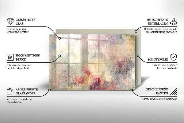 Sklo za varnú dosku Maľovanie textúry pozadia