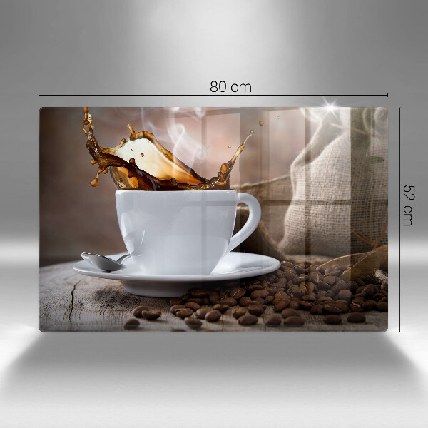 Sklo za varnú dosku Šálka a kávové zrná