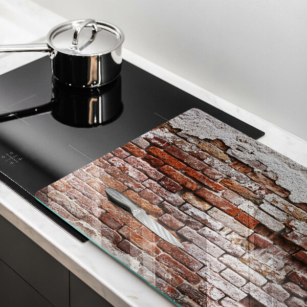 Sklo za varnú dosku Stará tehlová a betónová stena