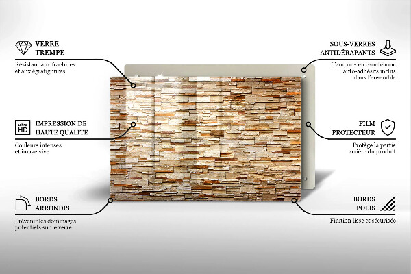 Sklo za varnú dosku Textúra dekoratívnych kameňov