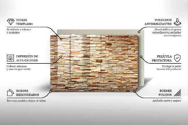 Sklo za varnú dosku Textúra dekoratívnych kameňov
