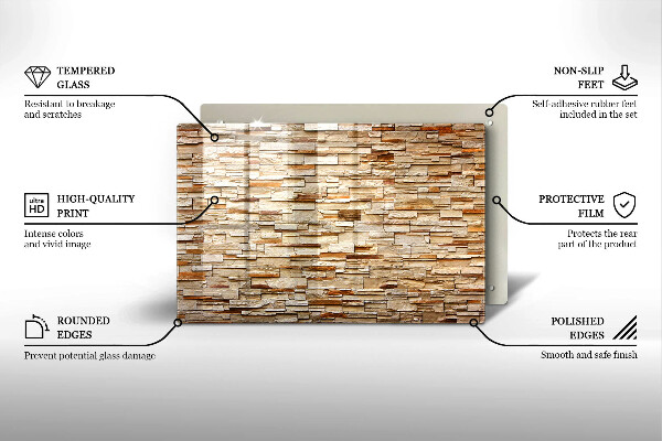 Sklo za varnú dosku Textúra dekoratívnych kameňov