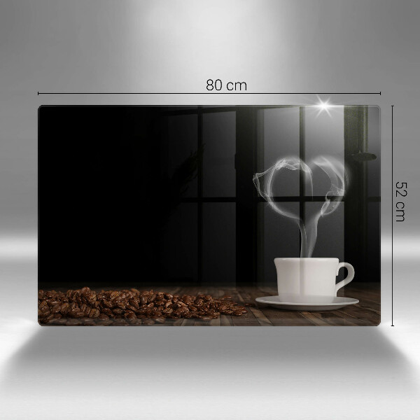 Kryt na indukčnú dosku Srdce šálky kávy