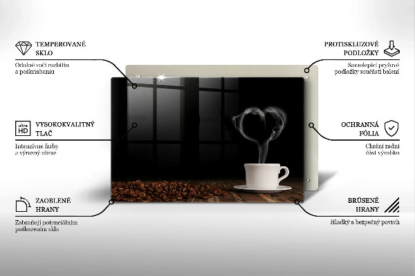 Kryt na indukčnú dosku Srdce šálky kávy