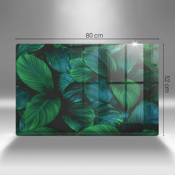 Kalené sklo za sporák Listy džungle