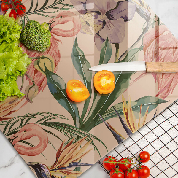 Sklo za varnú dosku Ilustrácie plameniakov