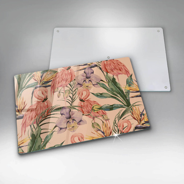 Sklo za varnú dosku Ilustrácie plameniakov