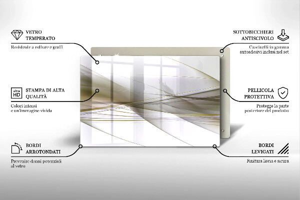 Sklo za varnú dosku Dizajn abstraktných línií