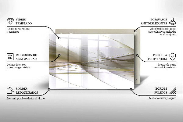 Sklo za varnú dosku Dizajn abstraktných línií