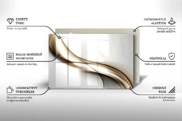 Kryt na indukčnú dosku Mäkké línie abstrakcie